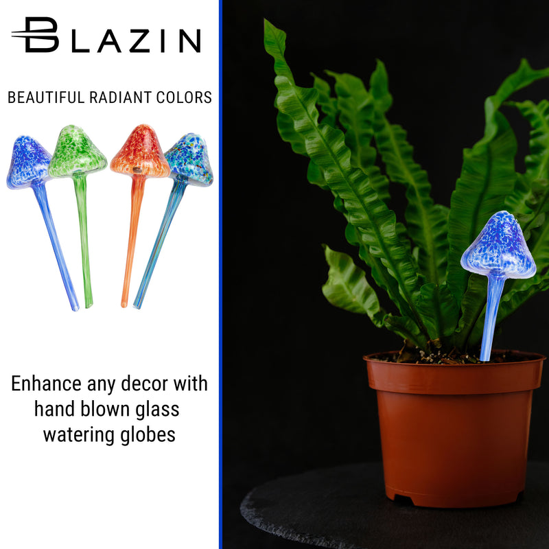 watering globes for indoor plants Indoor Plant Watering Globes (Mushroom Shape)
