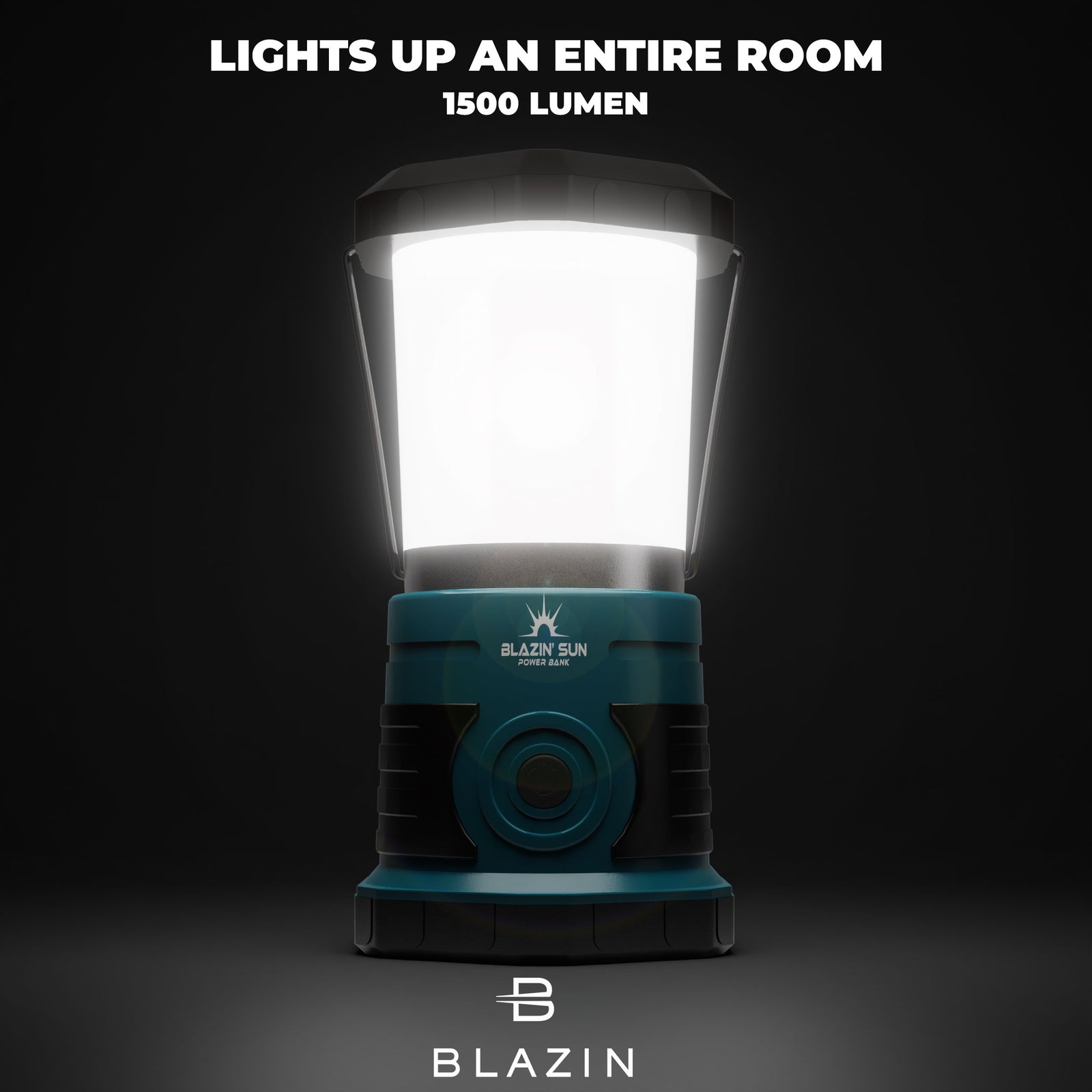 Blazin' Sun 1500 Lumen Rechargeable LED Lantern with Power Bank