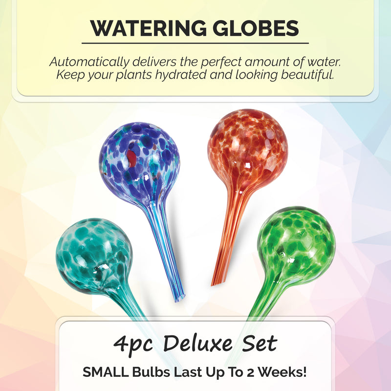 small plant watering globes Blazin' Bison Automatic Irrigation Drippers Extra Large | Watering Globes for Indoor Plants | House Plant Water Bulb