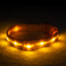 Yellow LED Dog Collar